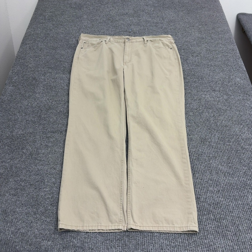 Levi's 514 Straight Leg Jeans Mens 42x30 Khaki Cotton Classic Casual Style
